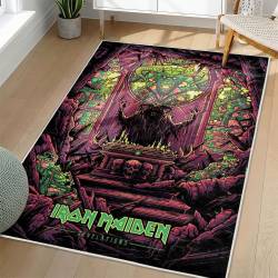 Iron Maiden Area Rug Non-slip Heavy Metal Music Carpet Gift Idea For Fans IM57