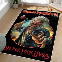 Iron Maiden Area Rug Non-slip Heavy Metal Music Carpet Gift Idea For Fans IM58