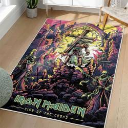 Iron Maiden Area Rug Non-slip Heavy Metal Music Carpet Gift Idea For Fans IM63