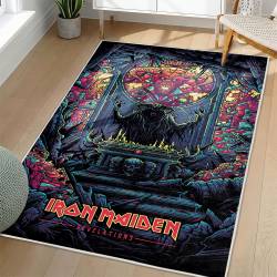 Iron Maiden Area Rug Non-slip Heavy Metal Music Carpet Gift Idea For Fans IM66