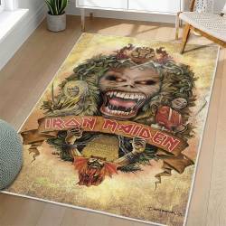 Iron Maiden Area Rug Non-slip Heavy Metal Music Carpet Gift Idea For Fans IM67