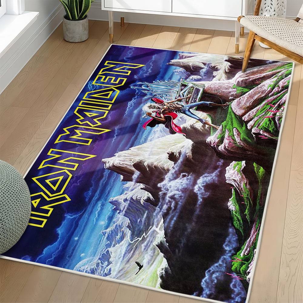Iron Maiden Area Rug Non-slip Heavy Metal Music Carpet Gift Idea For Fans IM73