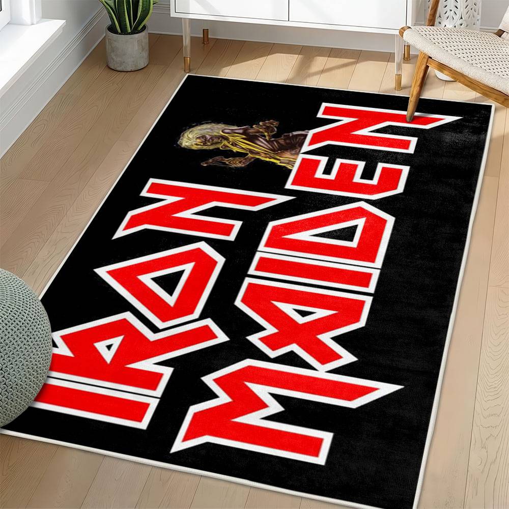 Iron Maiden Area Rug Non-slip Heavy Metal Music Carpet Gift Idea For Fans IM76