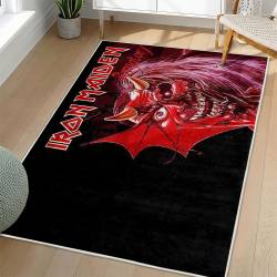Iron Maiden Area Rug Non-slip Heavy Metal Music Carpet Gift Idea For Fans IM79