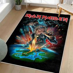 Iron Maiden Area Rug Non-slip Heavy Metal Music Carpet Gift Idea For Fans IM80