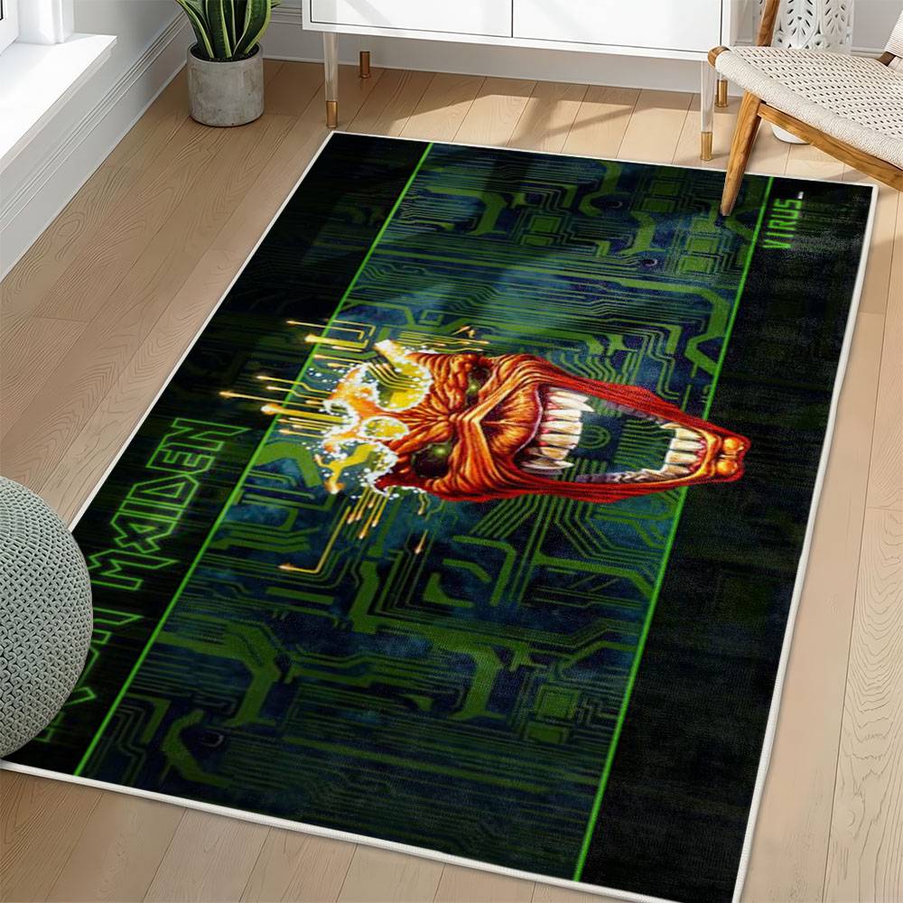 Iron Maiden Area Rug Non-slip Heavy Metal Music Carpet Gift Idea For Fans IM82