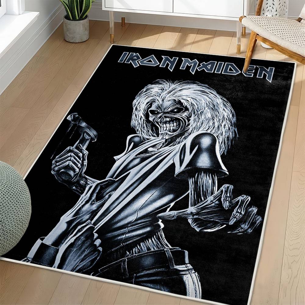 Iron Maiden Area Rug Non-slip Heavy Metal Music Carpet Gift Idea For Fans IM85