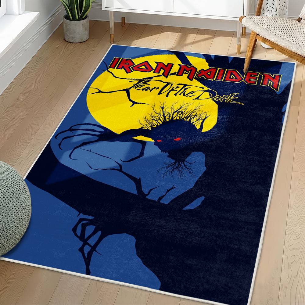 Iron Maiden Area Rug Non-slip Heavy Metal Music Carpet Gift Idea For Fans IM89