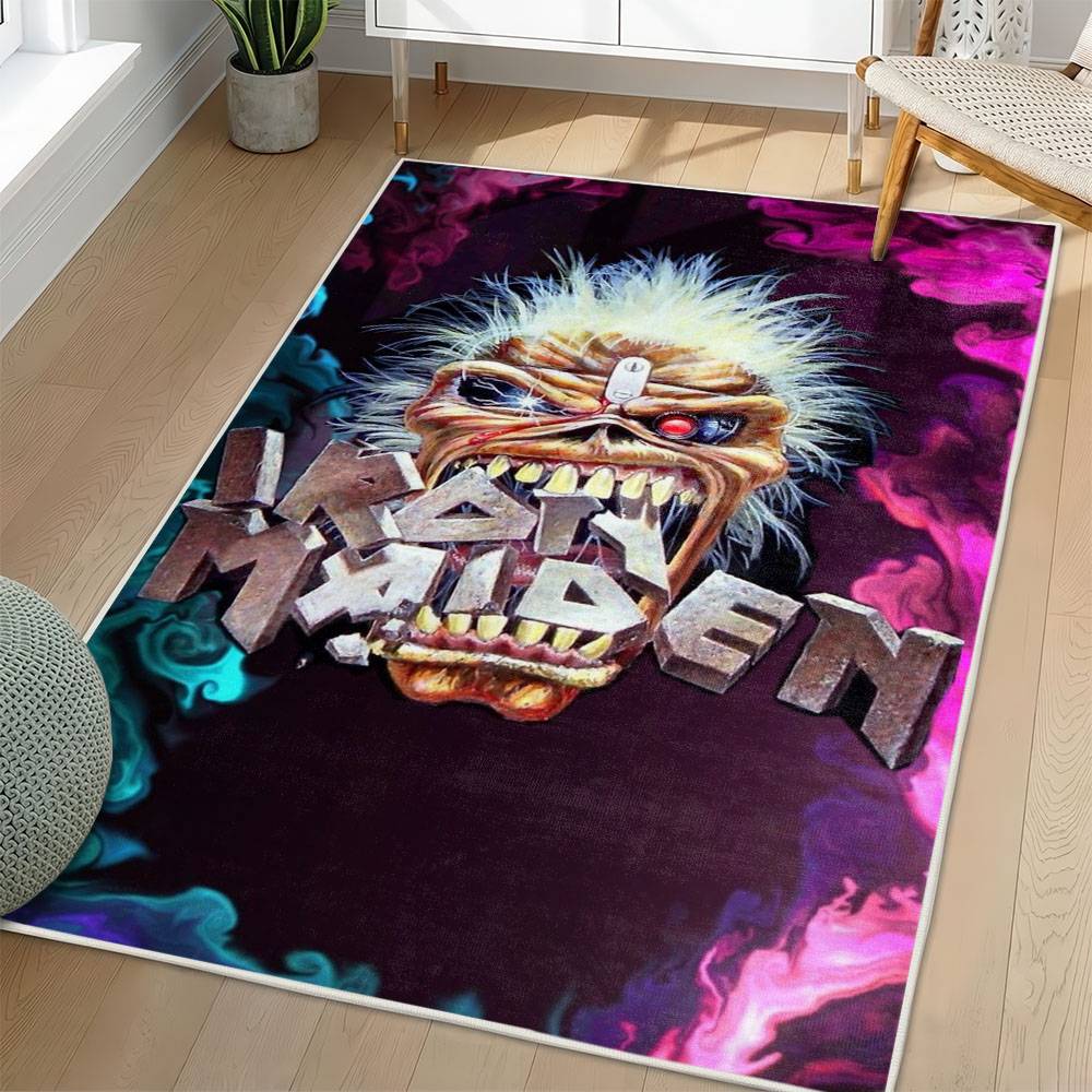 Iron Maiden Area Rug Non-slip Heavy Metal Music Carpet Gift Idea For Fans IM91