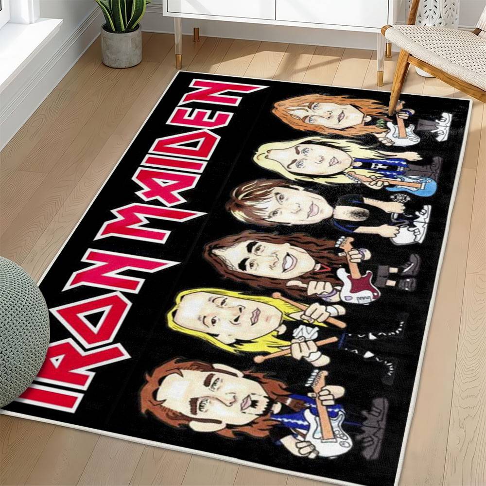 Iron Maiden Area Rug Non-slip Heavy Metal Music Carpet Gift Idea For Fans IM97
