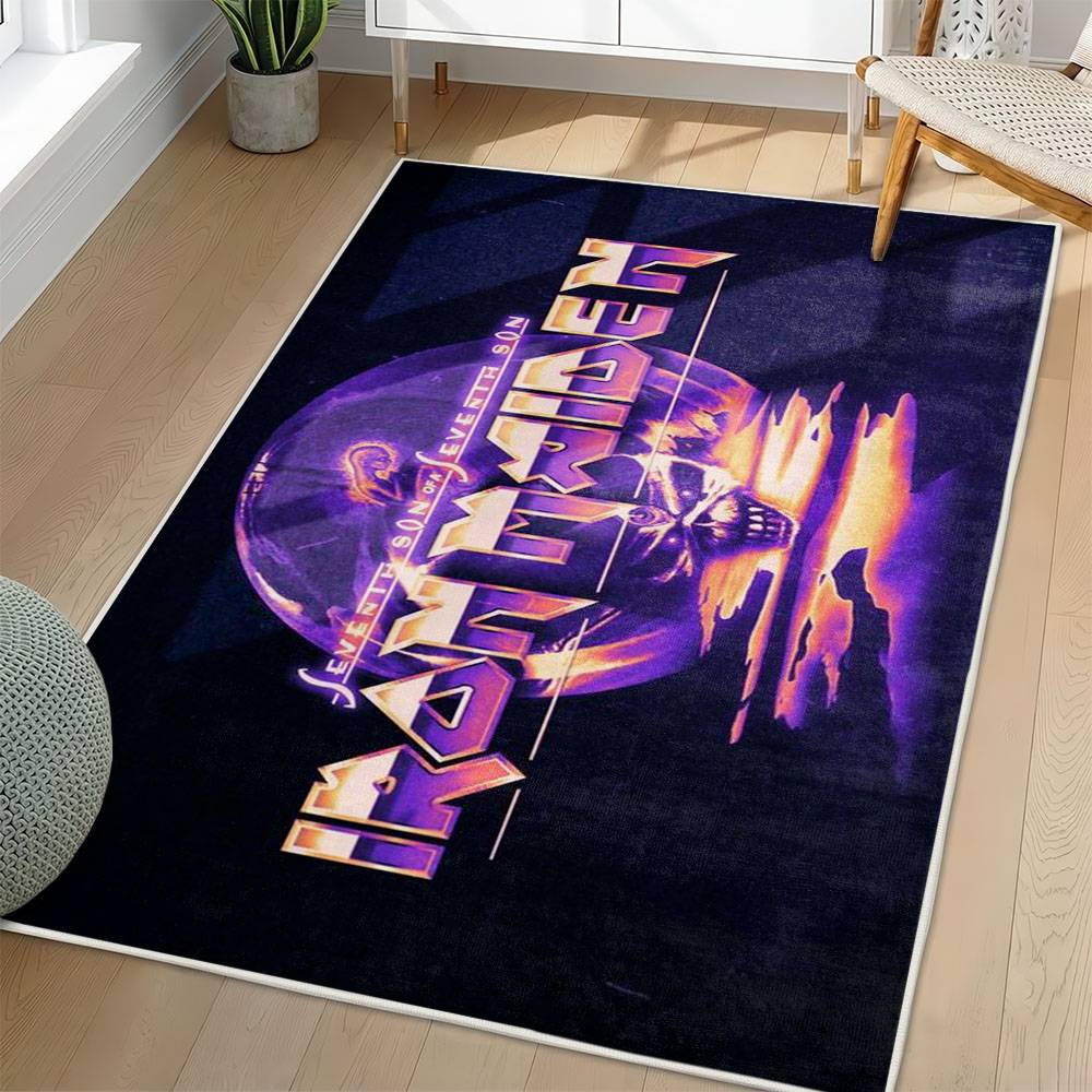 Iron Maiden Area Rug Non-slip Heavy Metal Music Carpet Gift Idea For Fans IM98