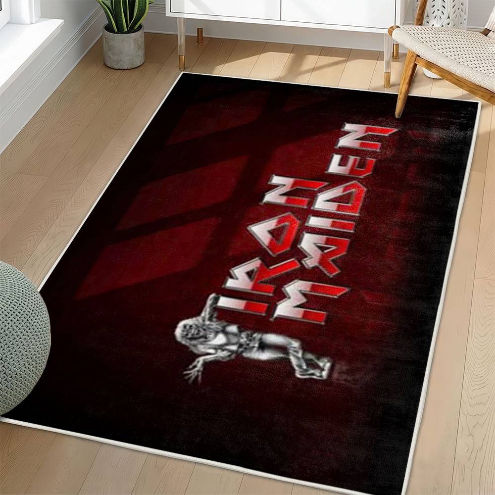 Iron Maiden Area Rug Non-slip Heavy Metal Music Carpet Gift Idea For Fans IM99