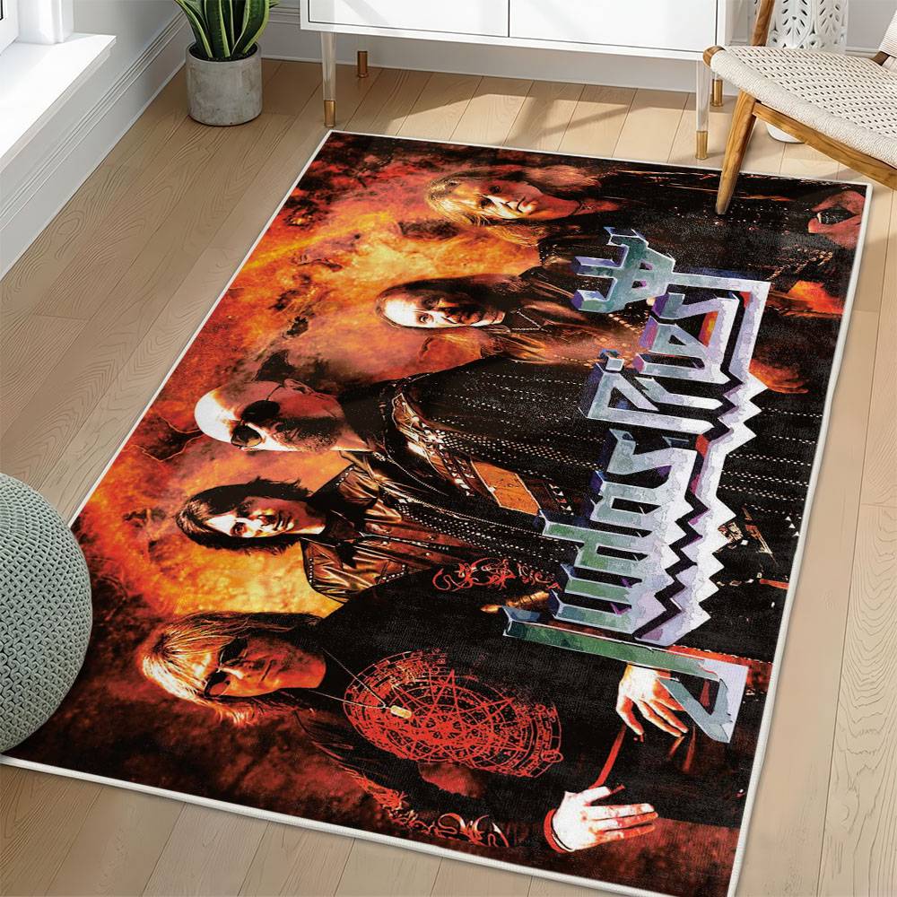 Judas Priest Area Rug Non-slip Heavy Metal Music Carpet Gift Idea For Fans JPR62