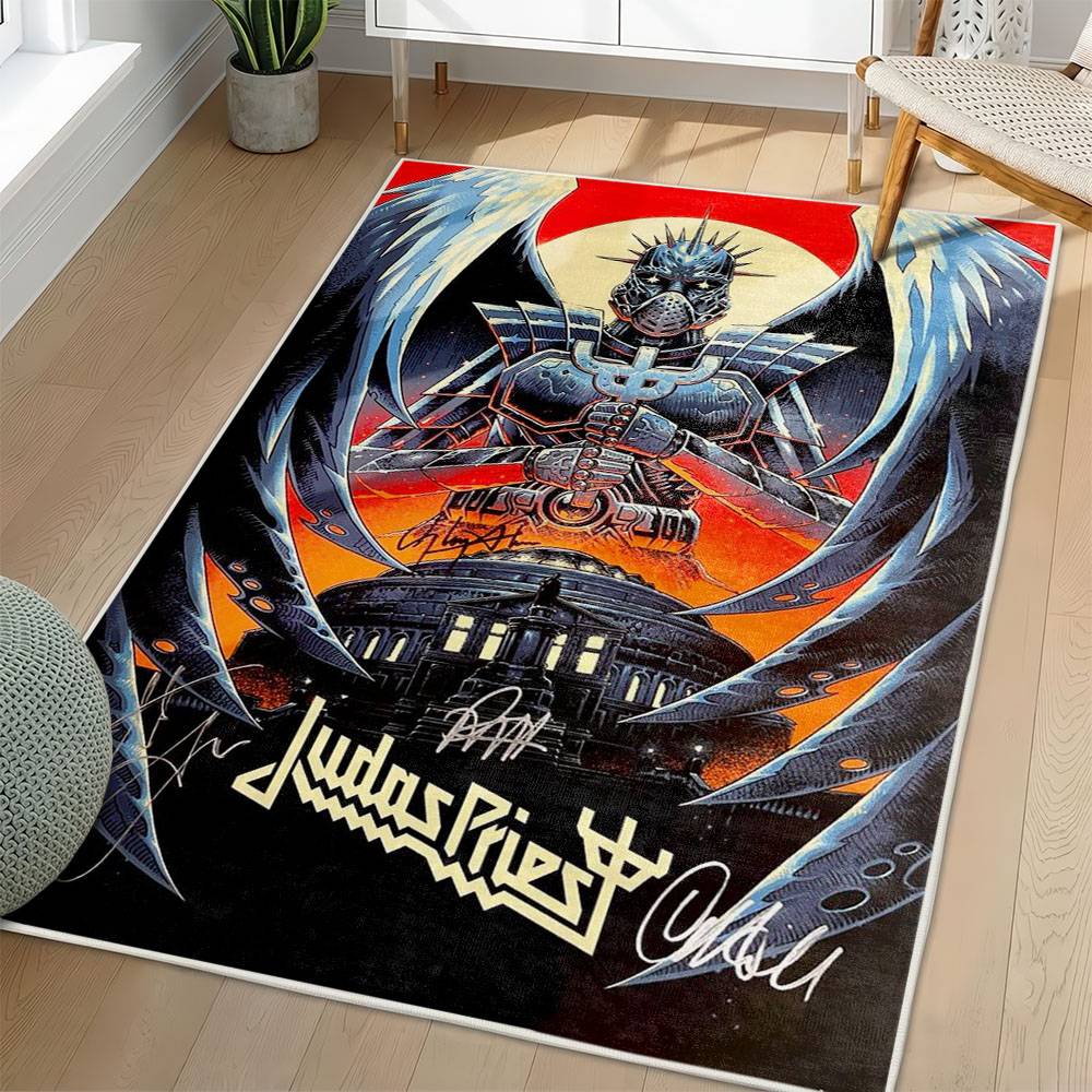Judas Priest Area Rug Non-slip Heavy Metal Music Carpet Gift Idea For Fans JPR72
