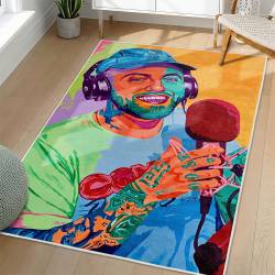Mac Miller Area Rug Non-slip Music Rapper Carpet Gift Idea For Fans ML108