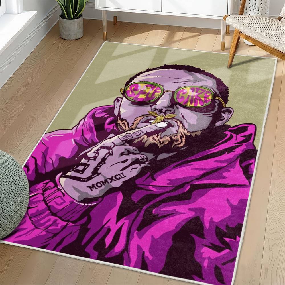 Mac Miller Area Rug Non-slip Music Rapper Carpet Gift Idea For Fans ML123