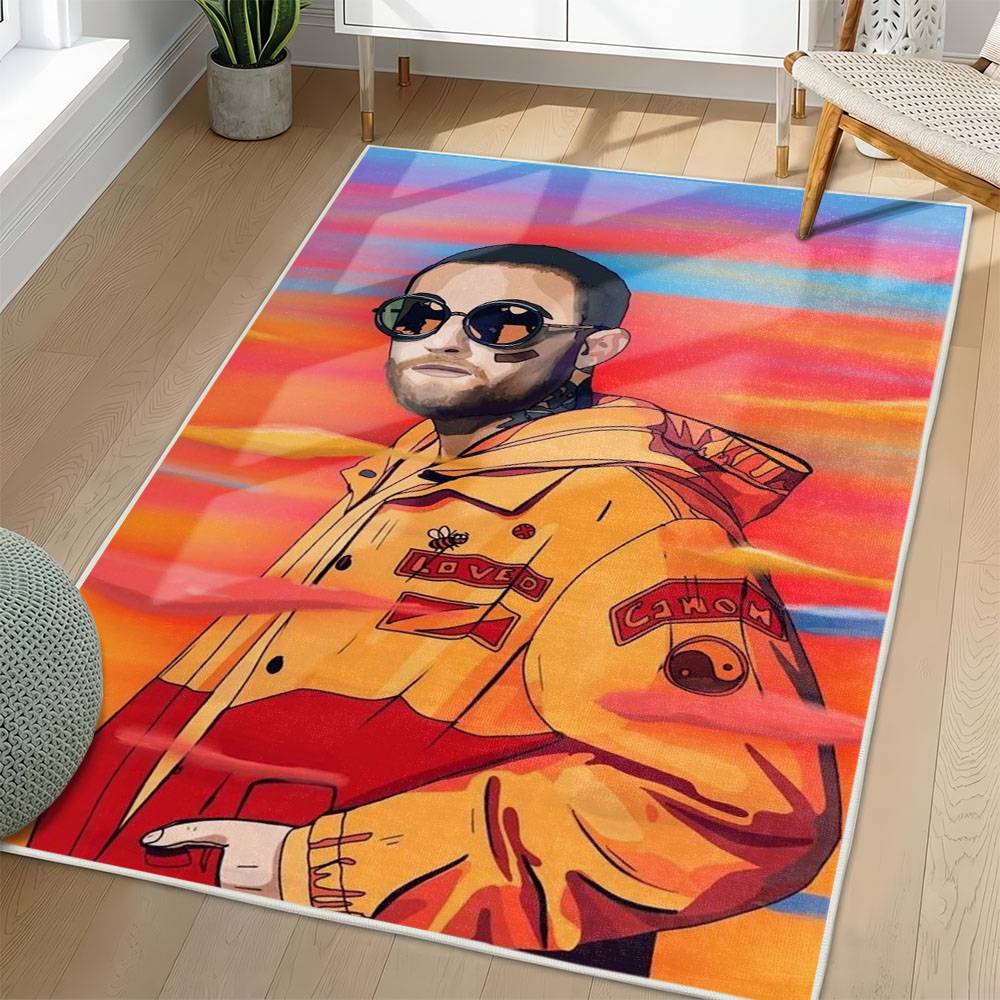 Mac Miller Area Rug Non-slip Music Rapper Carpet Gift Idea For Fans ML129