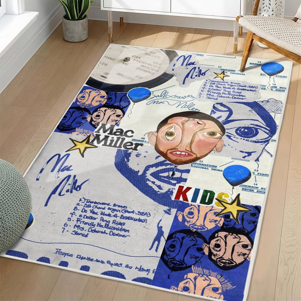 Mac Miller Area Rug Non-slip Music Rapper Carpet Gift Idea For Fans ML146