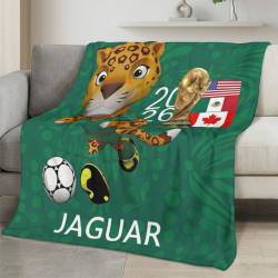 Mexico 2026 World Cup Fleece Blanket Personalized Soft Plush Soccer Fan Gift WC26FBMX11