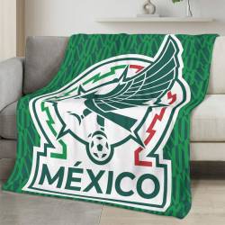 Mexico 2026 World Cup Fleece Blanket Personalized Soft Plush Soccer Fan Gift WC26FBMX12