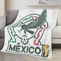 Mexico 2026 World Cup Fleece Blanket Personalized Soft Plush Soccer Fan Gift WC26FBMX13