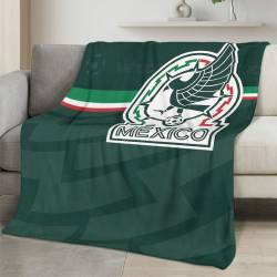 Mexico 2026 World Cup Fleece Blanket Personalized Soft Plush Soccer Fan Gift WC26FBMX15