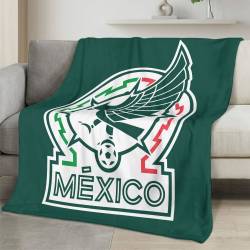 Mexico 2026 World Cup Fleece Blanket Personalized Soft Plush Soccer Fan Gift WC26FBMX19