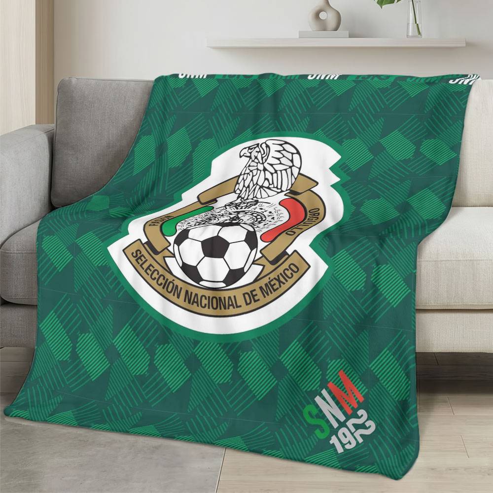 Mexico 2026 World Cup Fleece Blanket Personalized Soft Plush Soccer Fan Gift WC26FBMX20