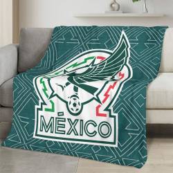 Mexico 2026 World Cup Fleece Blanket Personalized Soft Plush Soccer Fan Gift WC26FBMX4