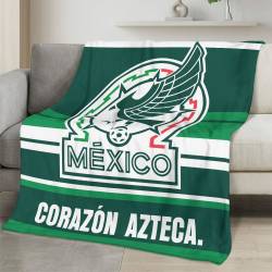 Mexico 2026 World Cup Fleece Blanket Personalized Soft Plush Soccer Fan Gift WC26FBMX7