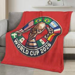 Mexico 2026 World Cup Fleece Blanket Personalized Soft Plush Soccer Fan Gift WC26FBMX8