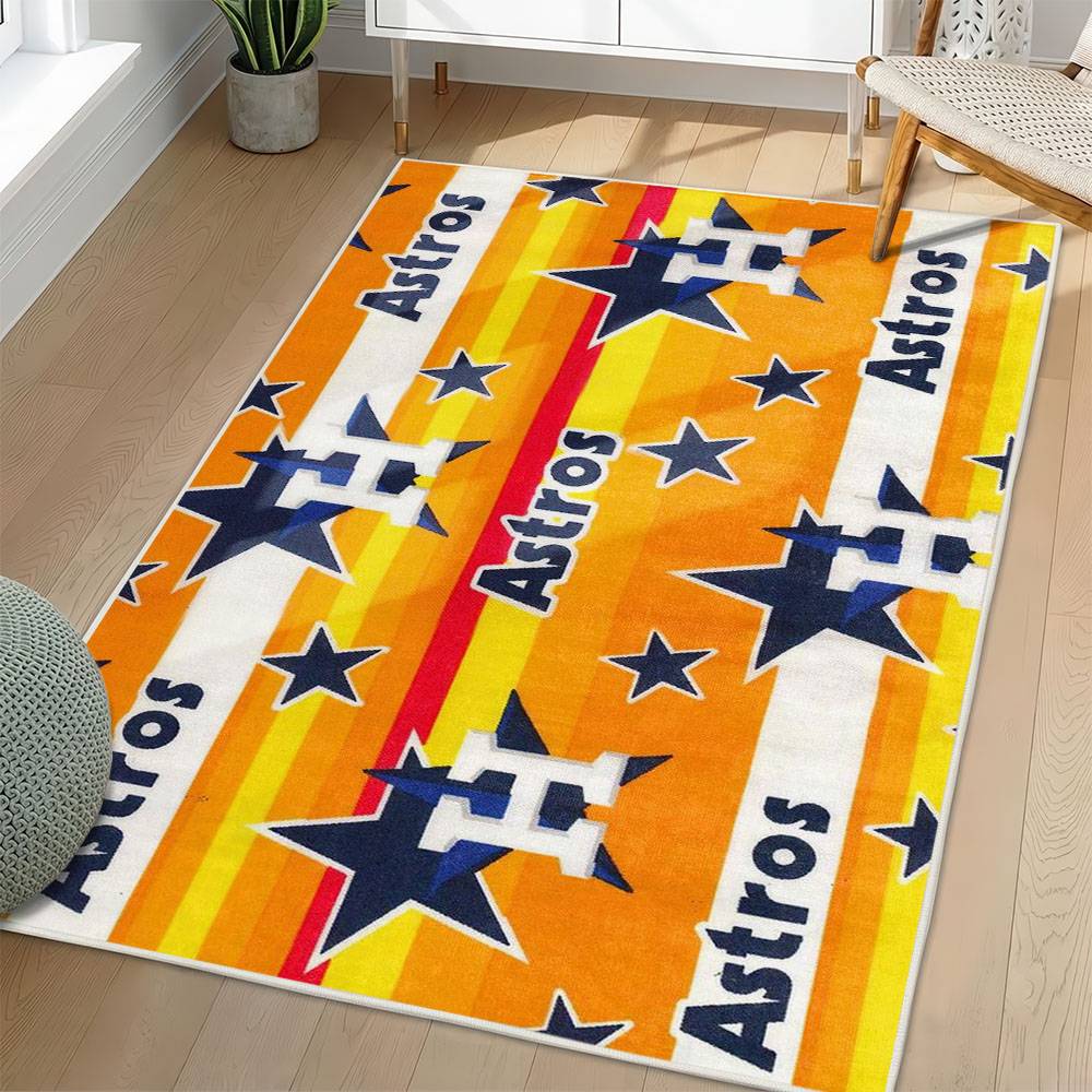 MLB Houston Astros Area Rug Non-Slip Baseball Carpet Home Decor Gift Idea For Fans HA10