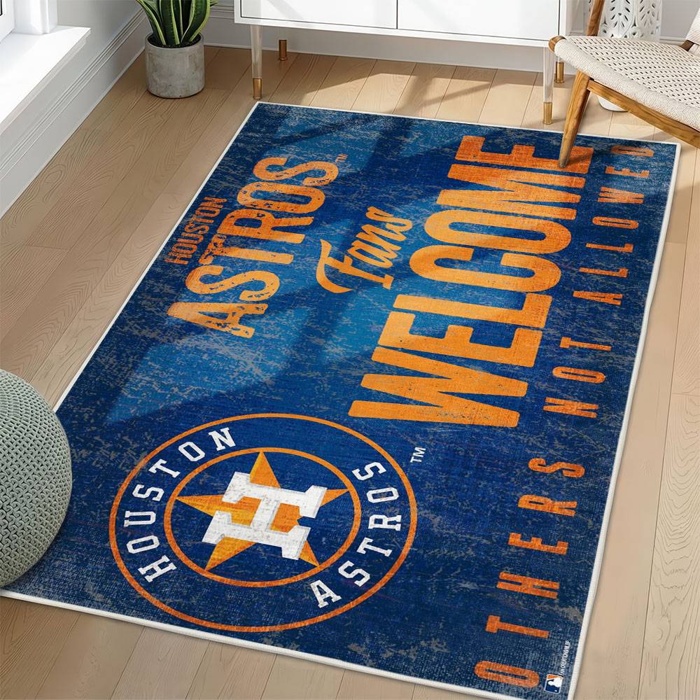 MLB Houston Astros Area Rug Non-Slip Baseball Carpet Home Decor Gift Idea For Fans HA102
