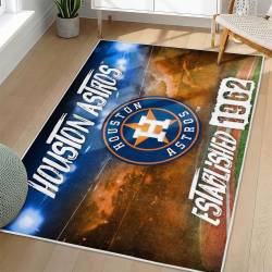 MLB Houston Astros Area Rug Non-Slip Baseball Carpet Home Decor Gift Idea For Fans HA103