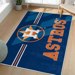 MLB Houston Astros Area Rug Non-Slip Baseball Carpet Home Decor Gift Idea For Fans HA108