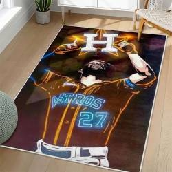 MLB Houston Astros Area Rug Non-Slip Baseball Carpet Home Decor Gift Idea For Fans HA11