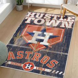 MLB Houston Astros Area Rug Non-Slip Baseball Carpet Home Decor Gift Idea For Fans HA110