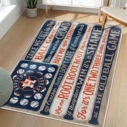 MLB Houston Astros Area Rug Non-Slip Baseball Carpet Home Decor Gift Idea For Fans HA111