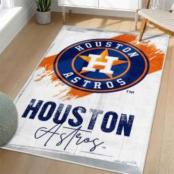 MLB Houston Astros Area Rug Non-Slip Baseball Carpet Home Decor Gift Idea For Fans HA113