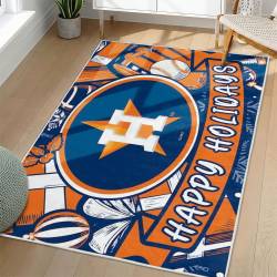 MLB Houston Astros Area Rug Non-Slip Baseball Carpet Home Decor Gift Idea For Fans HA119