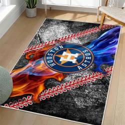 MLB Houston Astros Area Rug Non-Slip Baseball Carpet Home Decor Gift Idea For Fans HA12