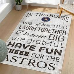 MLB Houston Astros Area Rug Non-Slip Baseball Carpet Home Decor Gift Idea For Fans HA132