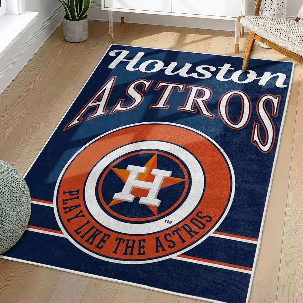 MLB Houston Astros Area Rug Non-Slip Baseball Carpet Home Decor Gift Idea For Fans HA133