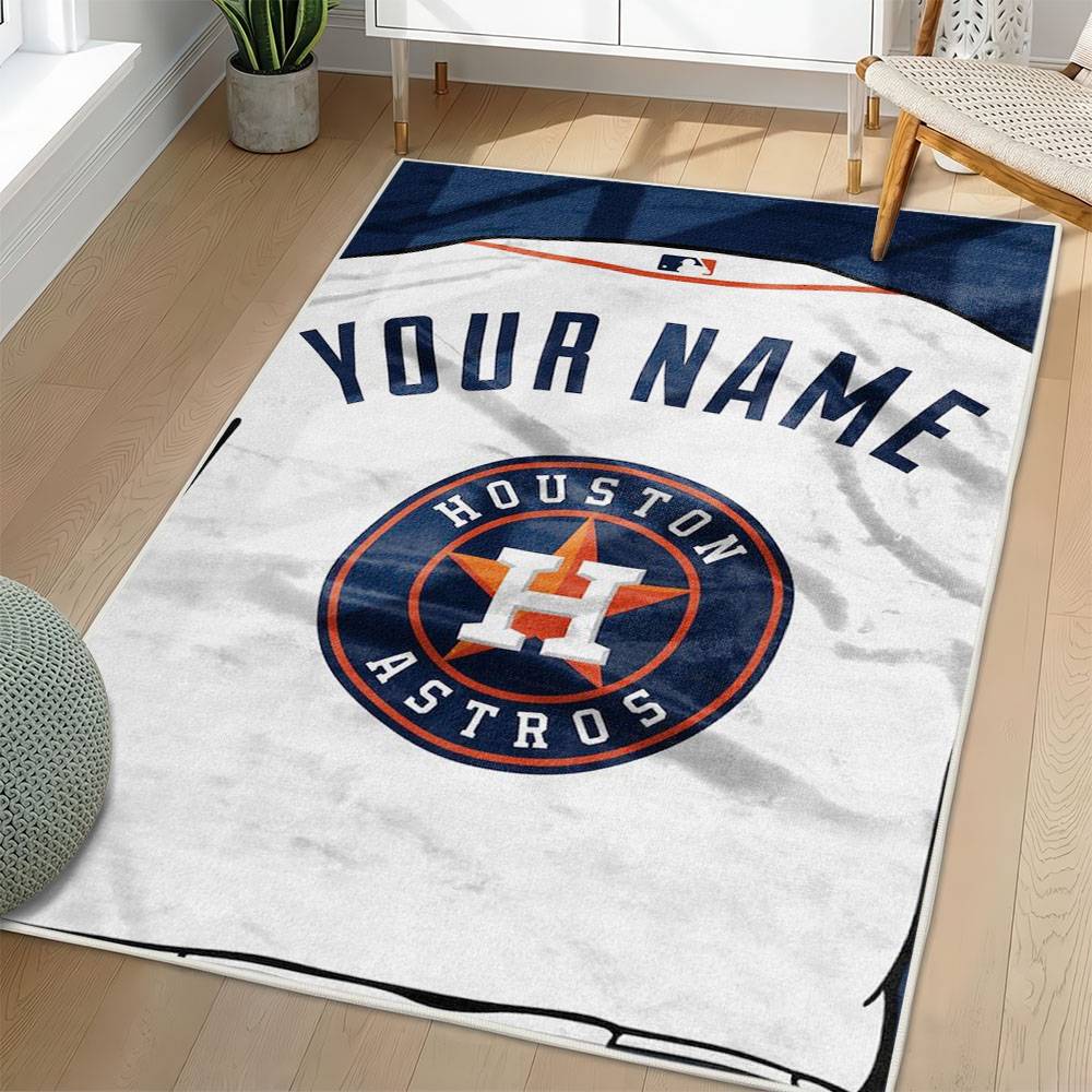 MLB Houston Astros Area Rug Non-Slip Baseball Carpet Home Decor Gift Idea For Fans HA134