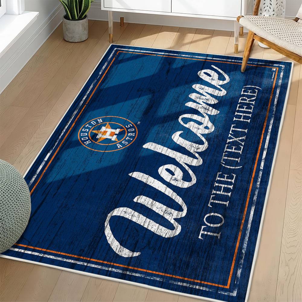 MLB Houston Astros Area Rug Non-Slip Baseball Carpet Home Decor Gift Idea For Fans HA141