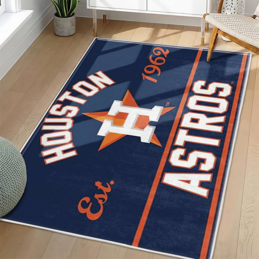 MLB Houston Astros Area Rug Non-Slip Baseball Carpet Home Decor Gift Idea For Fans HA145