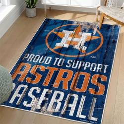 MLB Houston Astros Area Rug Non-Slip Baseball Carpet Home Decor Gift Idea For Fans HA146