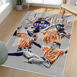 MLB Houston Astros Area Rug Non-Slip Baseball Carpet Home Decor Gift Idea For Fans HA151