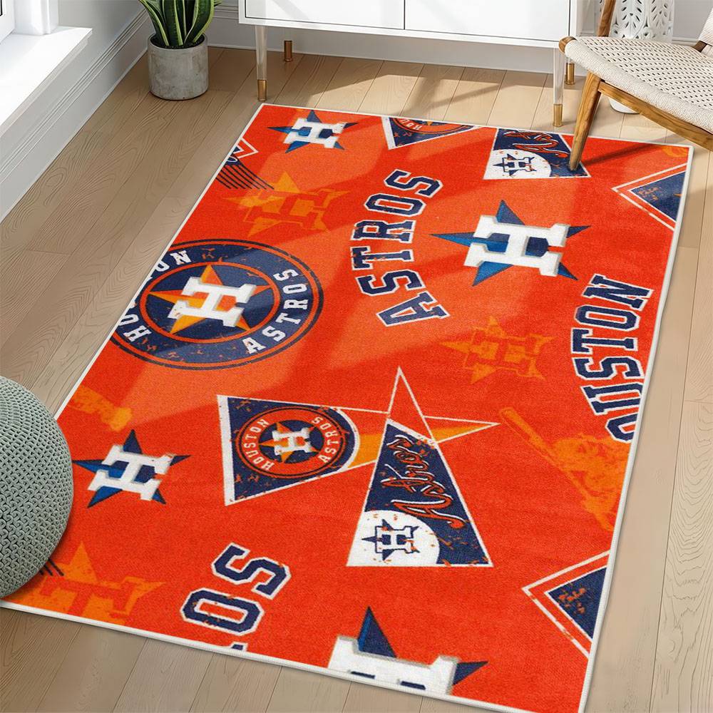 MLB Houston Astros Area Rug Non-Slip Baseball Carpet Home Decor Gift Idea For Fans HA159