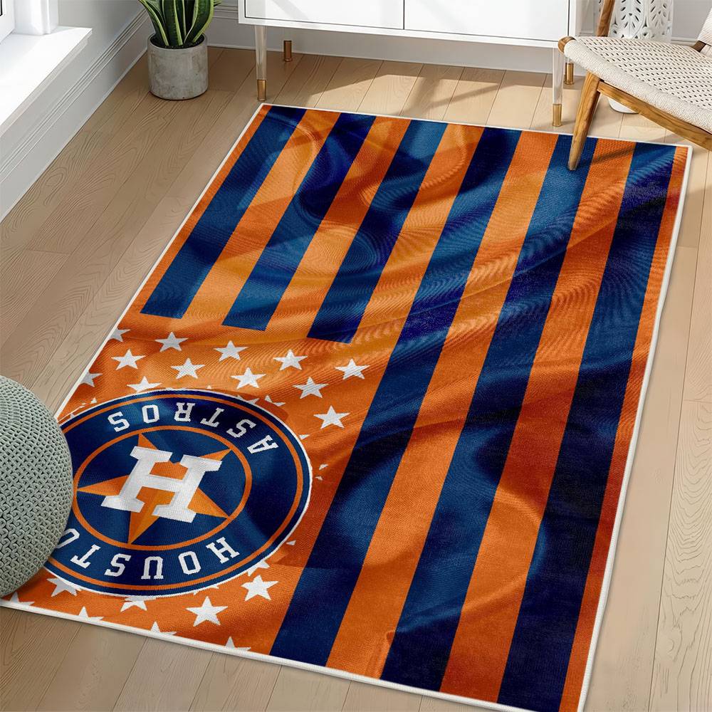 MLB Houston Astros Area Rug Non-Slip Baseball Carpet Home Decor Gift Idea For Fans HA16